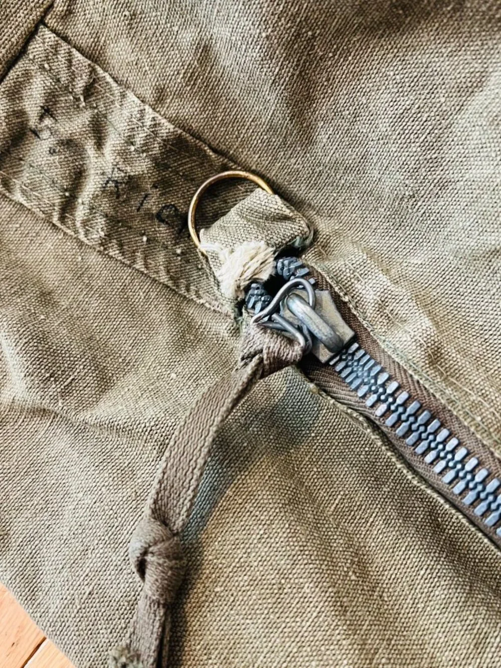Large Vintage Military Canvas Duffle Bag